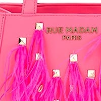 Bolso Tote Fuxia Flecos Rue Madam - Exclusivo y Moderno foto 4