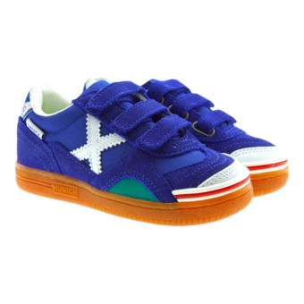 Zapatillas Niño Munich Gresca Kids Velcro Azul