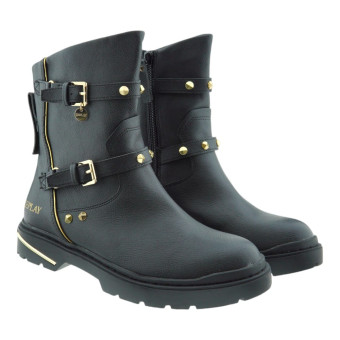 Botas Militares Negras Tachuelas Replay Joplin 14