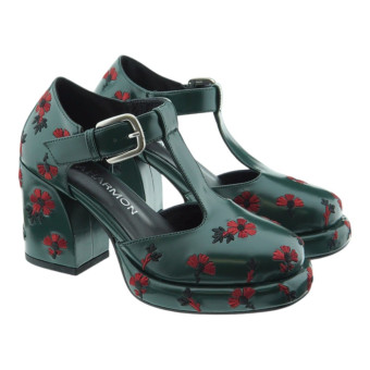 Zapatos tacón Noa Harmon bordado floral Lil Theodora 98