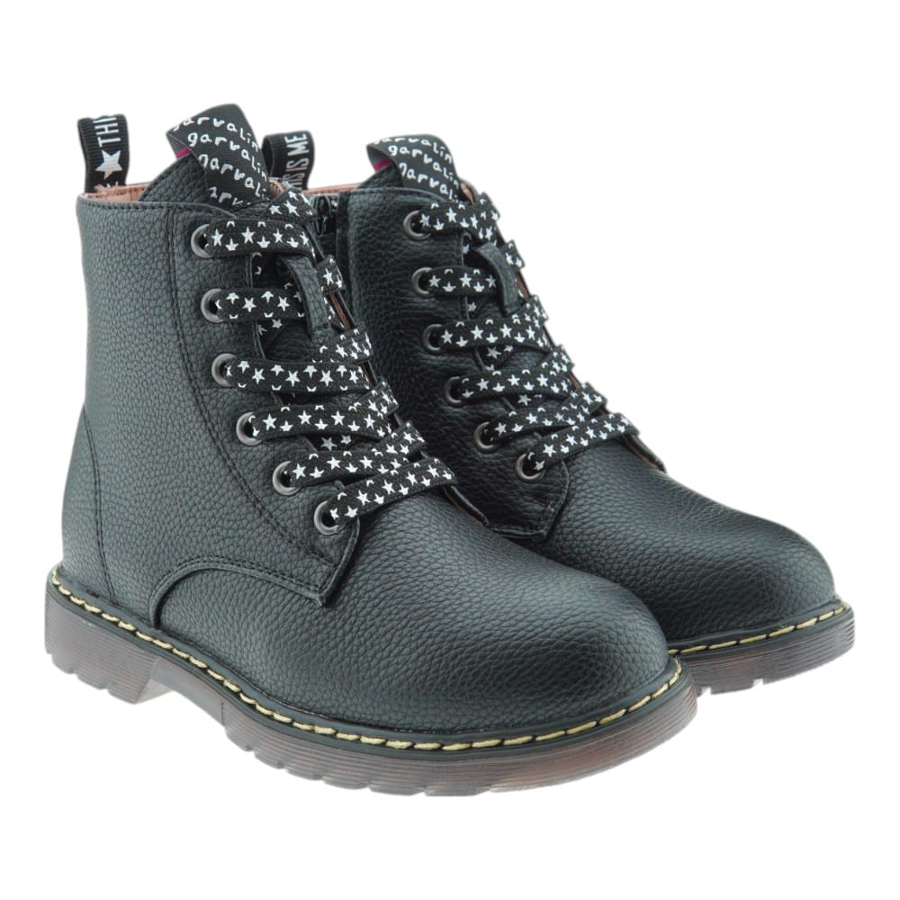 Botas Estilo Militar Niña Garvalín Negras 241565