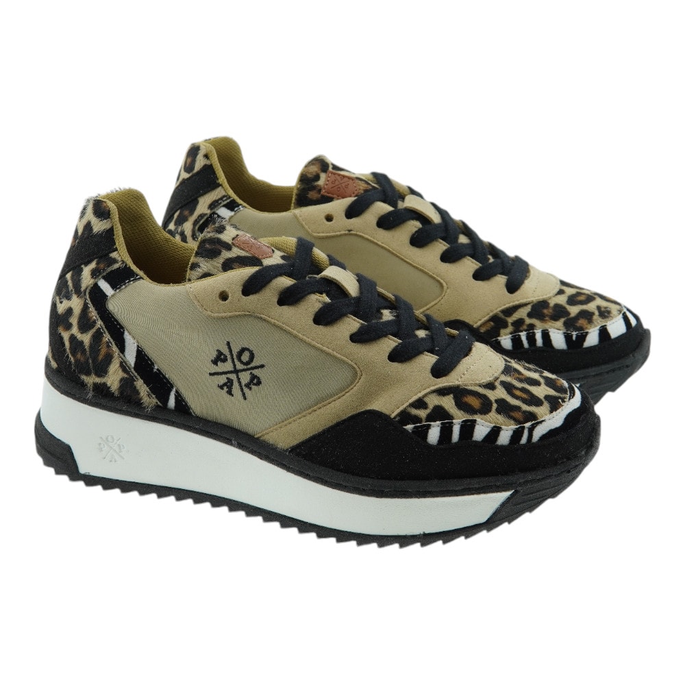 Sneaker plataforma nylon mujer Popa Almanzor Animal