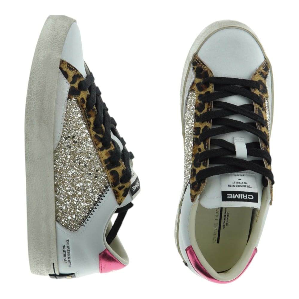 Zapatillas Crime London para Mujer con Glitter y Leopardo | Carrile foto 2