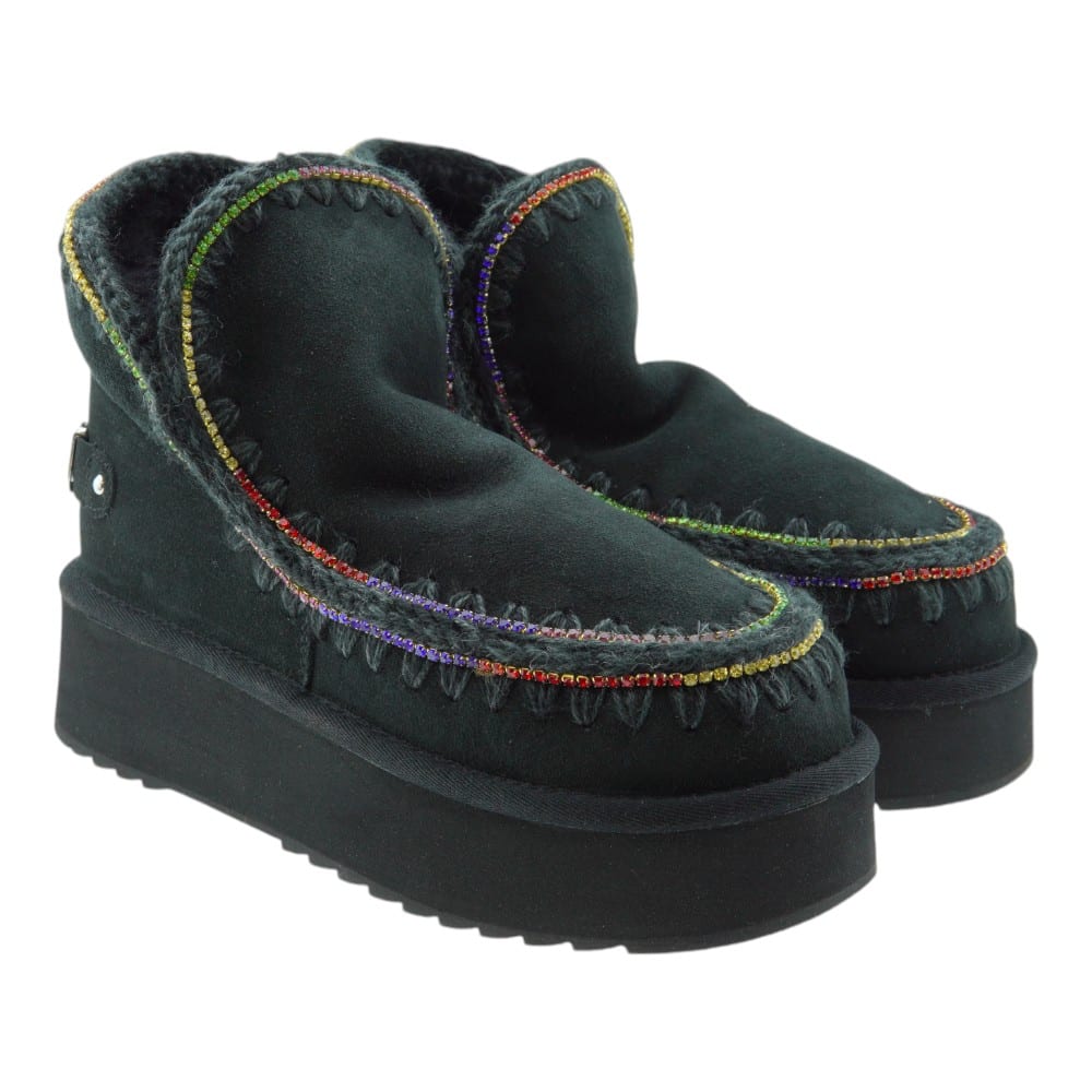 Botas Mou Plataforma y Costuras Multicolor Brillantes Eskimo 18