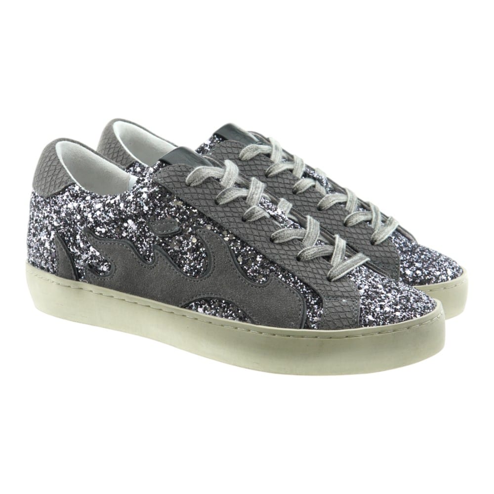 Bibilou Zapatillas Mujer Gamin Glitter Acero 05003GM