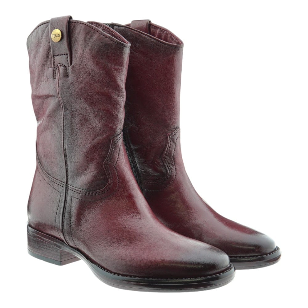 Botas Camperas Planas Mjus Burdeos I46201