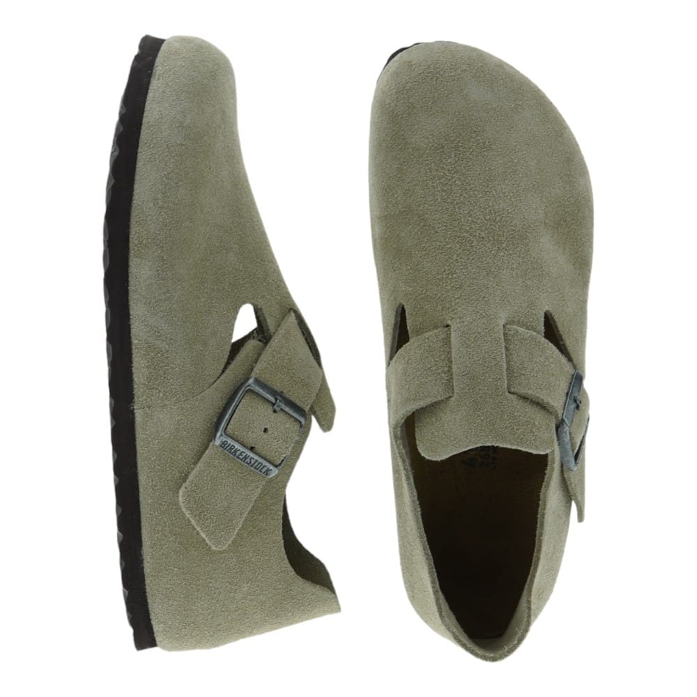 Zuecos Piel Hombre Ante Taupe Birkenstock London  foto 2