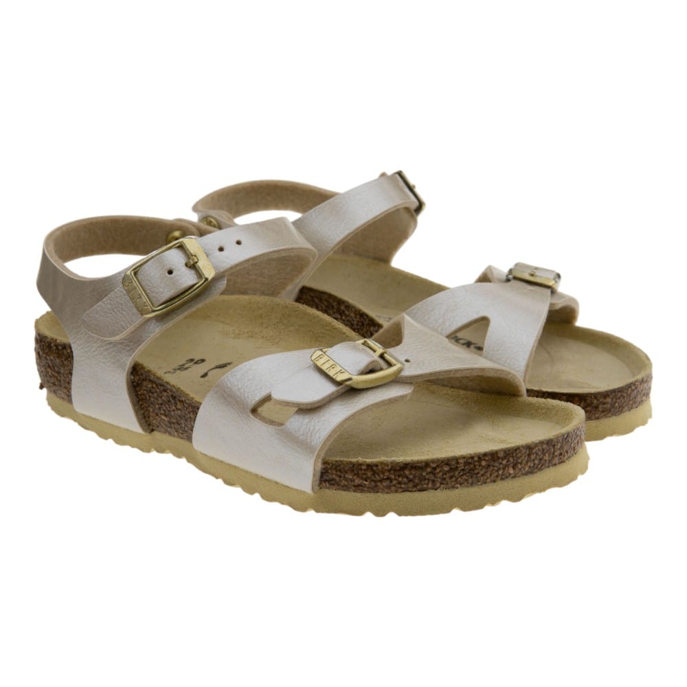 Sandalia bio metalizada hebillas niña Birkenstock Rio Kids Bf