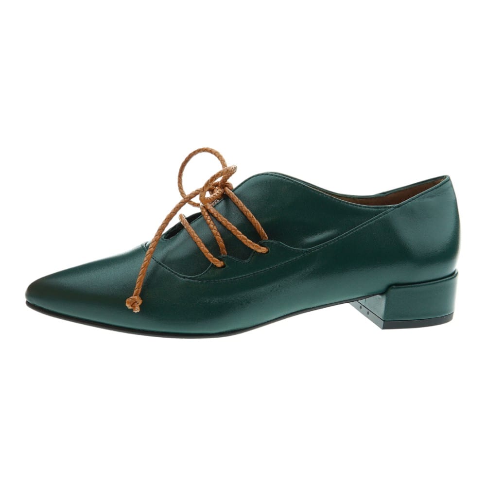 Blucher Mujer Go Woman en Piel Verde | Elegancia y Comodidad foto 3