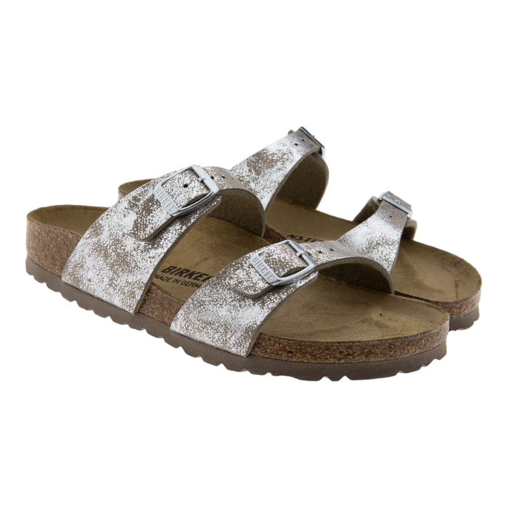 Sandalias Birkenstock Plateadas Sidney Syn Wash 