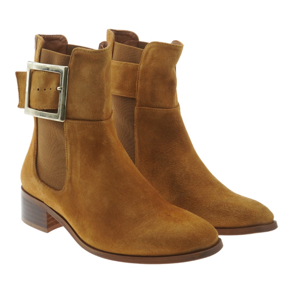 Botin mujer adorno hebilla Popa Sienna Serraje