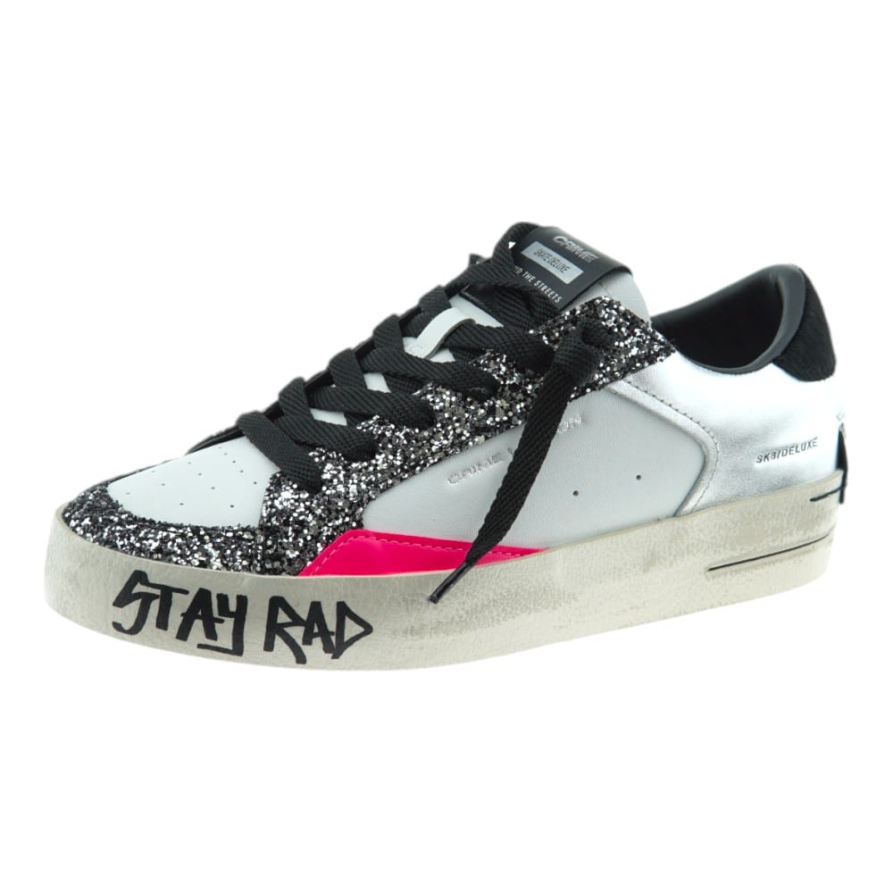 Zapatillas Crime London Stay Rad con Glitter y Detalle Rosa | Carrile foto 3